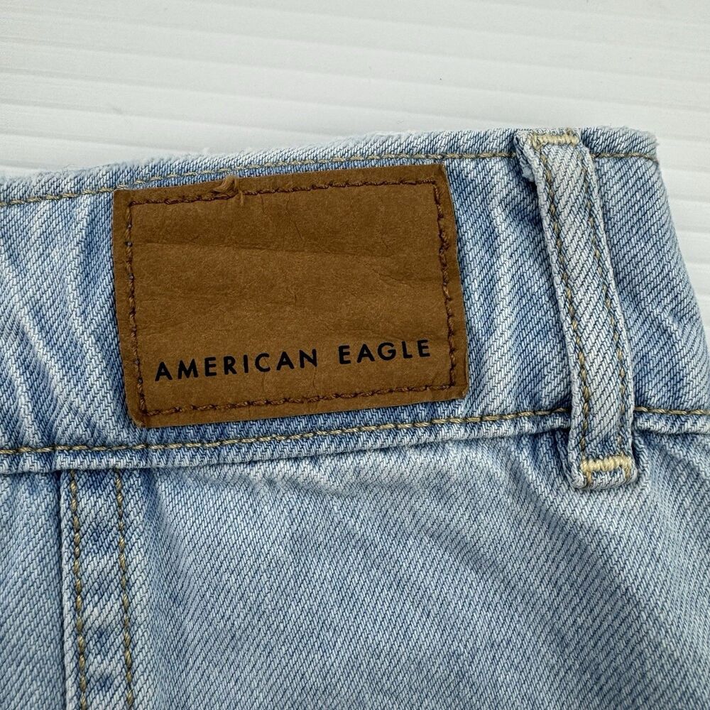 American Eagle Denim Mini Skirt Women’s 10 Light Wash Utility Pockets NWT - Picture 6 of 9